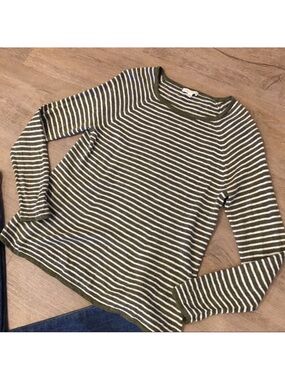 Eileen Fisher Boatneck Striped Sweater Organic